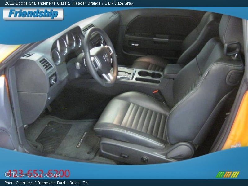 Header Orange / Dark Slate Gray 2012 Dodge Challenger R/T Classic