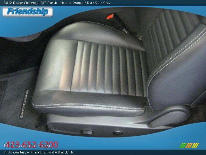 Header Orange / Dark Slate Gray 2012 Dodge Challenger R/T Classic
