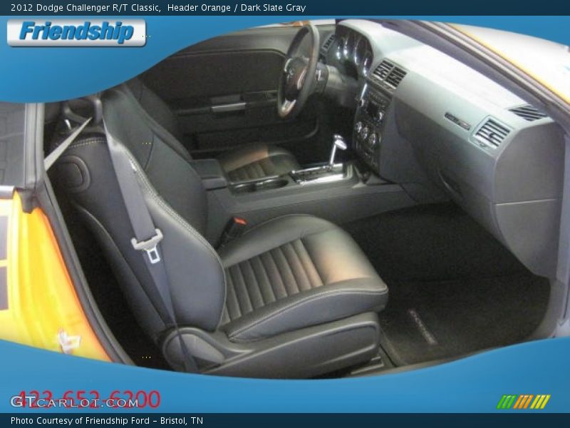 Header Orange / Dark Slate Gray 2012 Dodge Challenger R/T Classic