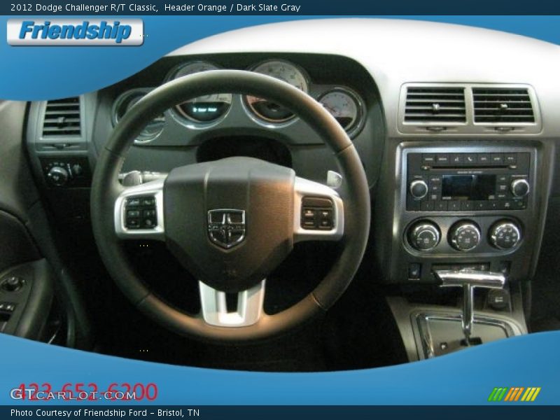 Header Orange / Dark Slate Gray 2012 Dodge Challenger R/T Classic