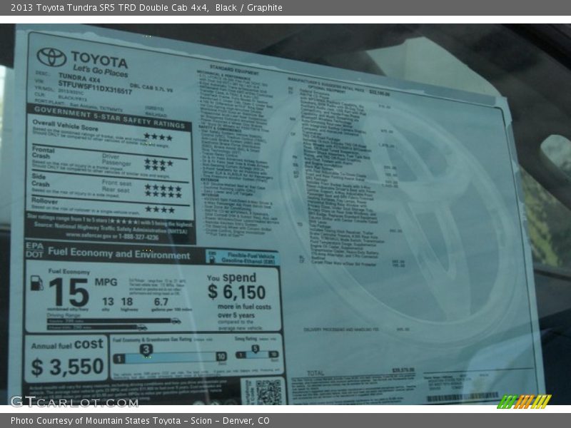 Black / Graphite 2013 Toyota Tundra SR5 TRD Double Cab 4x4