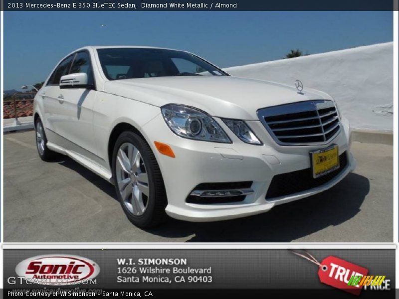 Diamond White Metallic / Almond 2013 Mercedes-Benz E 350 BlueTEC Sedan