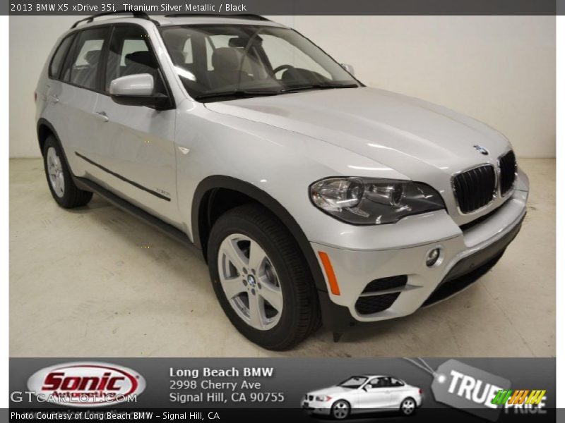 Titanium Silver Metallic / Black 2013 BMW X5 xDrive 35i
