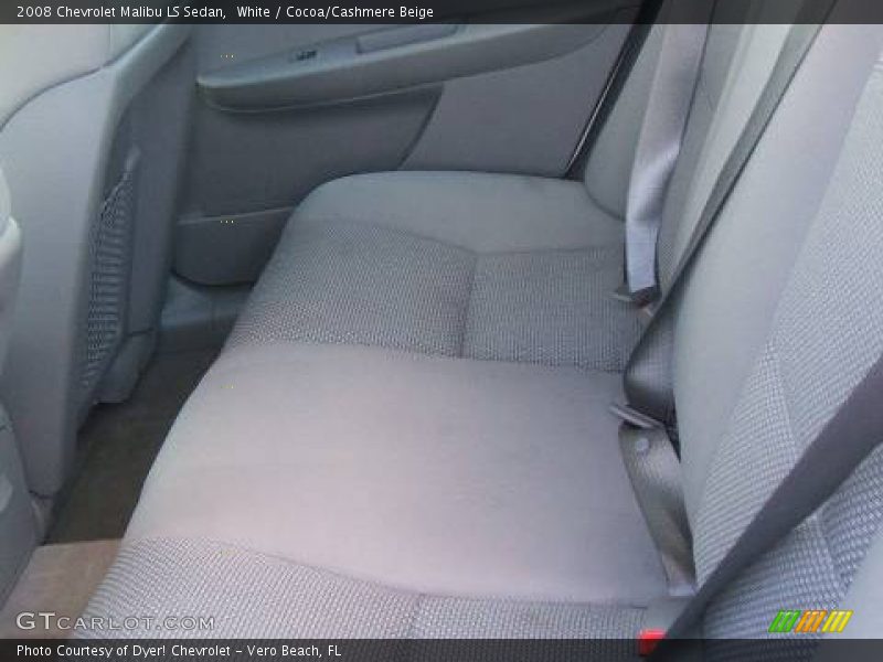 White / Cocoa/Cashmere Beige 2008 Chevrolet Malibu LS Sedan