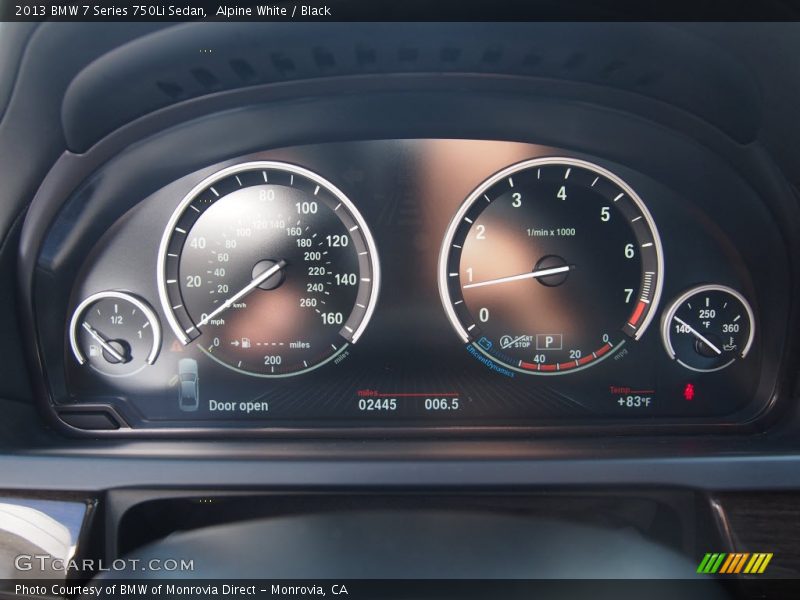 Alpine White / Black 2013 BMW 7 Series 750Li Sedan