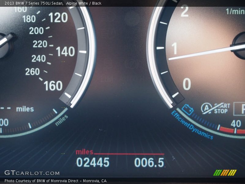 Alpine White / Black 2013 BMW 7 Series 750Li Sedan
