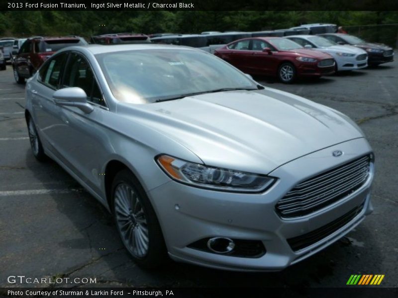 Ingot Silver Metallic / Charcoal Black 2013 Ford Fusion Titanium