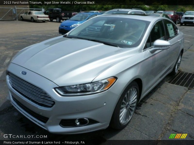 Ingot Silver Metallic / Charcoal Black 2013 Ford Fusion Titanium