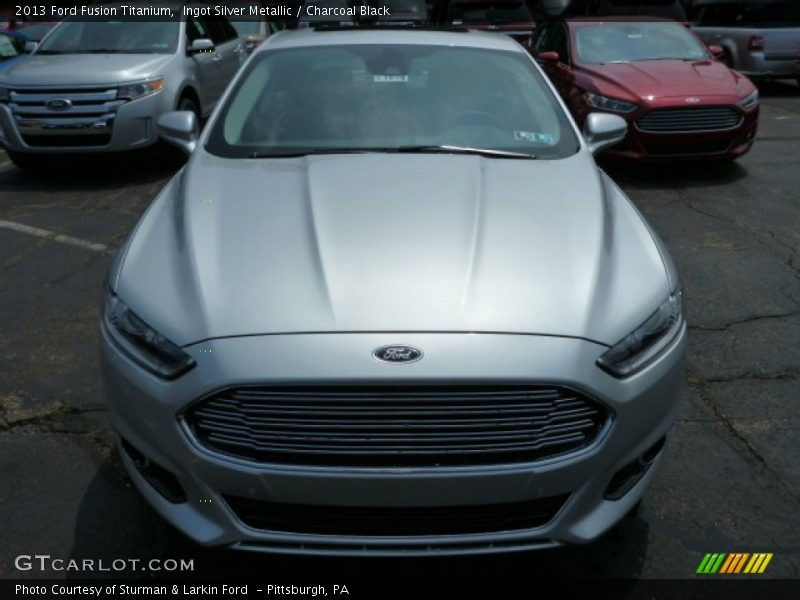 Ingot Silver Metallic / Charcoal Black 2013 Ford Fusion Titanium