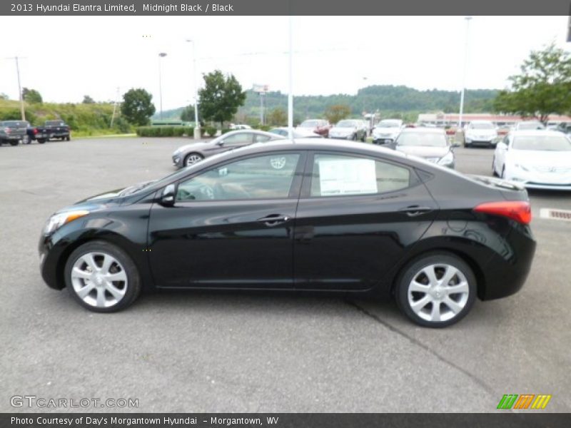 Midnight Black / Black 2013 Hyundai Elantra Limited