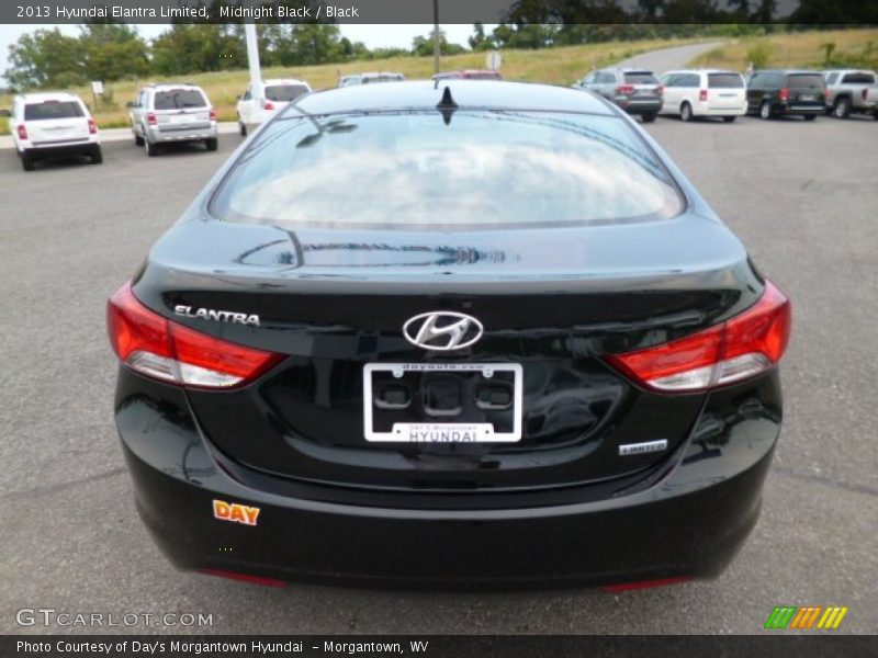 Midnight Black / Black 2013 Hyundai Elantra Limited