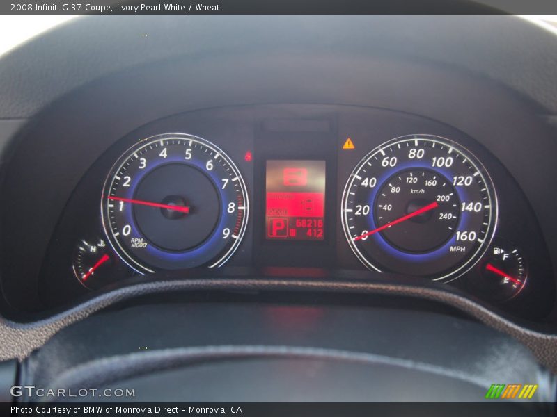 Ivory Pearl White / Wheat 2008 Infiniti G 37 Coupe