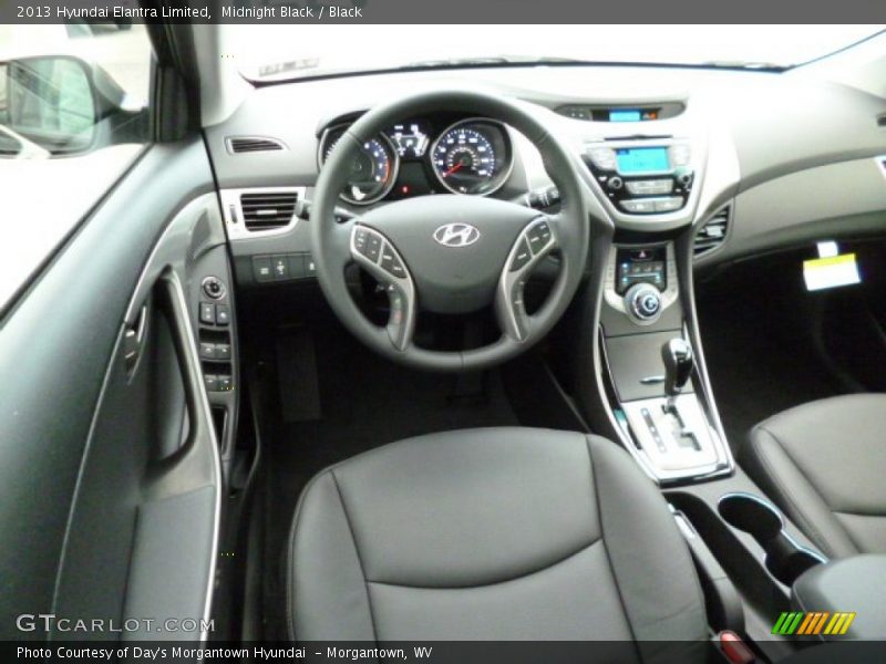 Midnight Black / Black 2013 Hyundai Elantra Limited