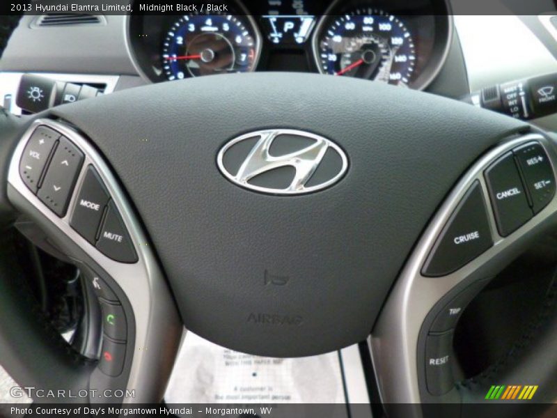 Midnight Black / Black 2013 Hyundai Elantra Limited
