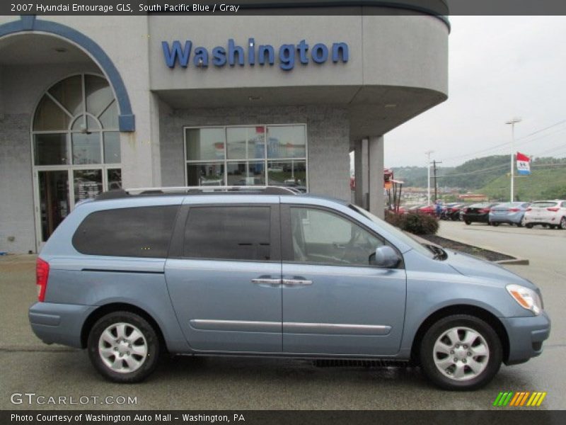 South Pacific Blue / Gray 2007 Hyundai Entourage GLS