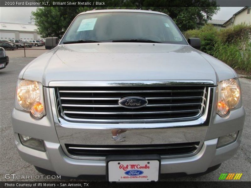 Brilliant Silver Metallic / Black 2010 Ford Explorer XLT