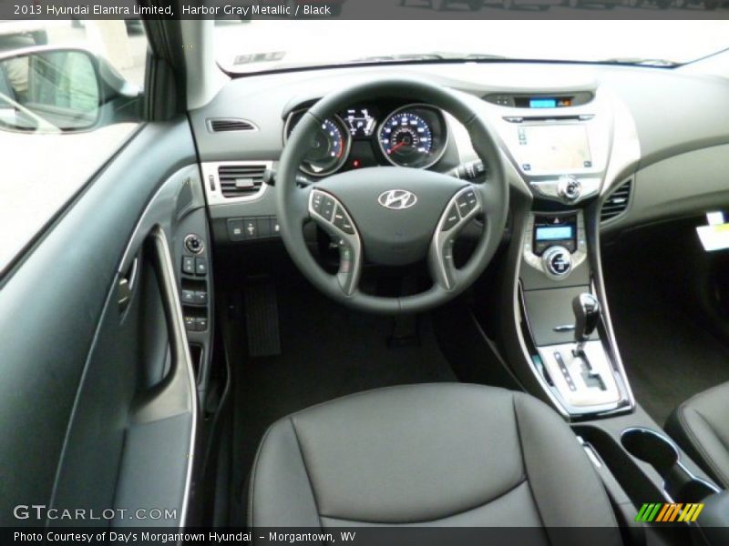 Harbor Gray Metallic / Black 2013 Hyundai Elantra Limited