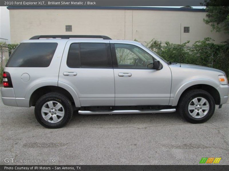 Brilliant Silver Metallic / Black 2010 Ford Explorer XLT