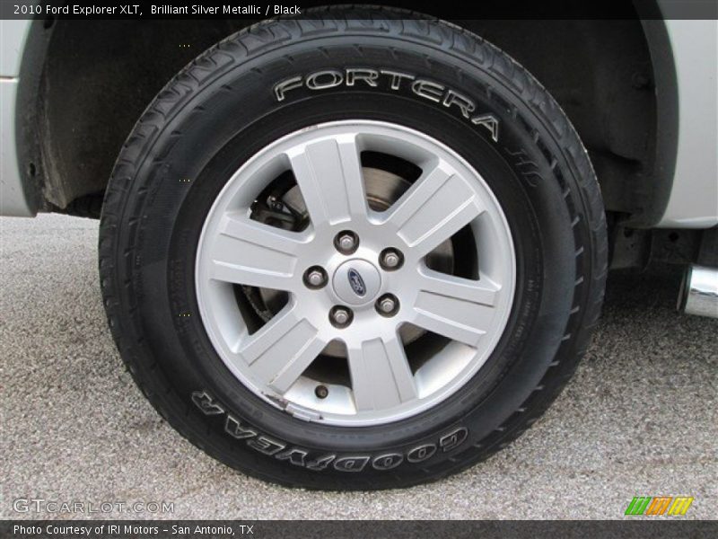 Brilliant Silver Metallic / Black 2010 Ford Explorer XLT
