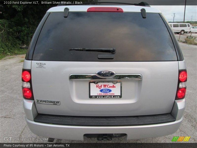 Brilliant Silver Metallic / Black 2010 Ford Explorer XLT