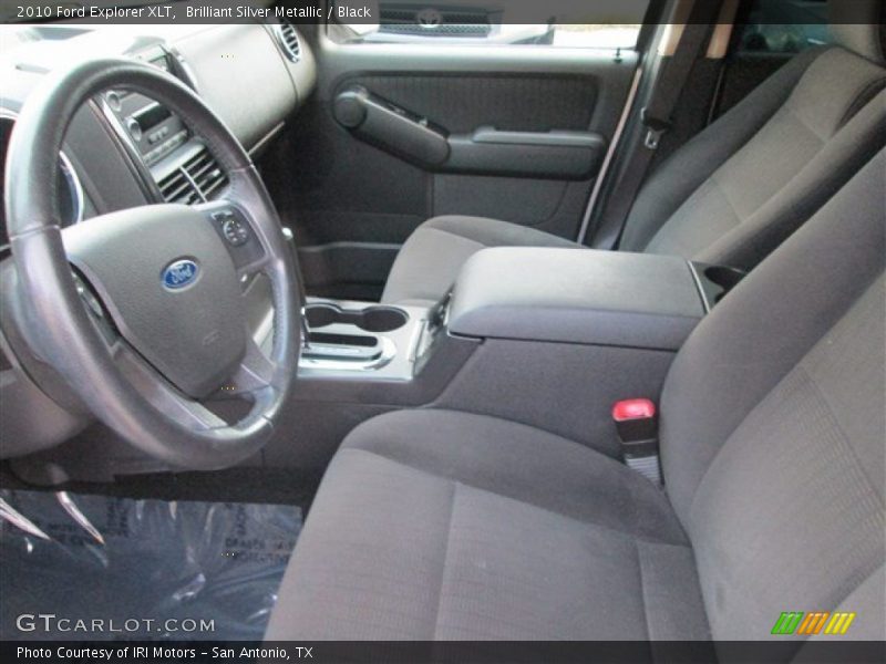 Brilliant Silver Metallic / Black 2010 Ford Explorer XLT