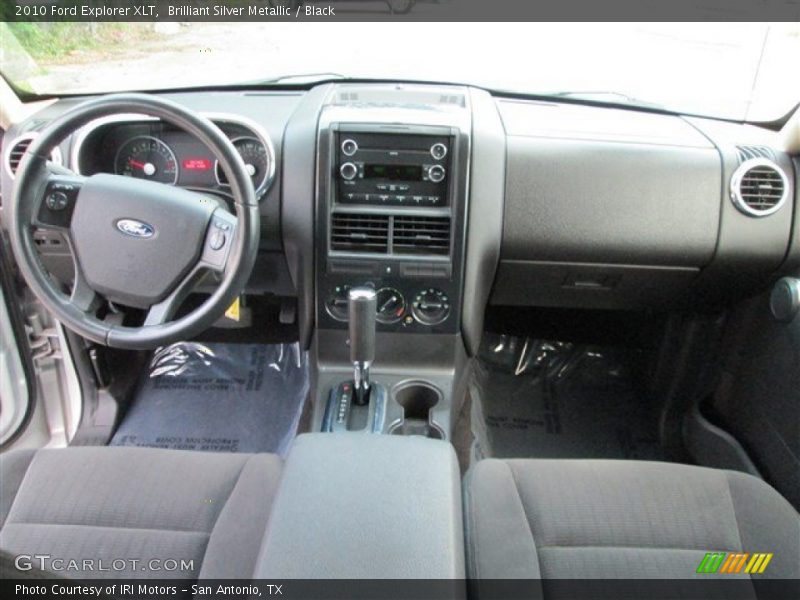 Brilliant Silver Metallic / Black 2010 Ford Explorer XLT