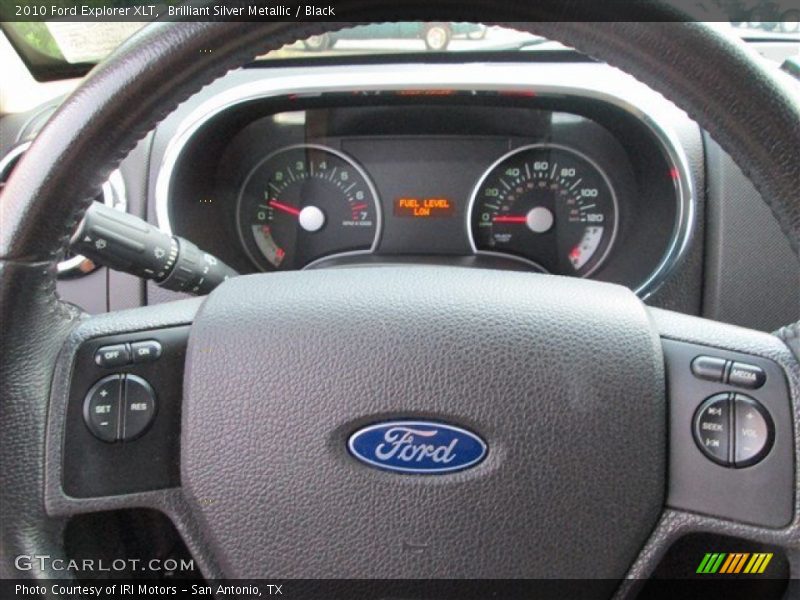 Brilliant Silver Metallic / Black 2010 Ford Explorer XLT