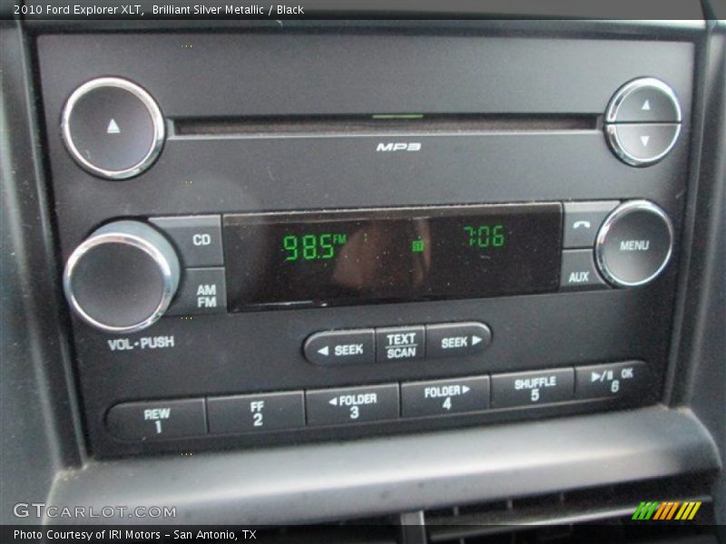 Brilliant Silver Metallic / Black 2010 Ford Explorer XLT