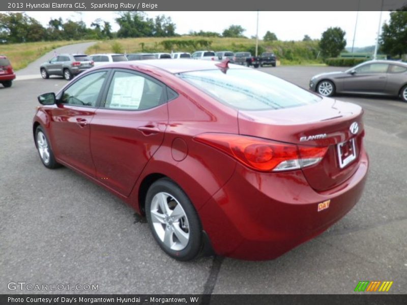Sparkling Ruby / Beige 2013 Hyundai Elantra GLS