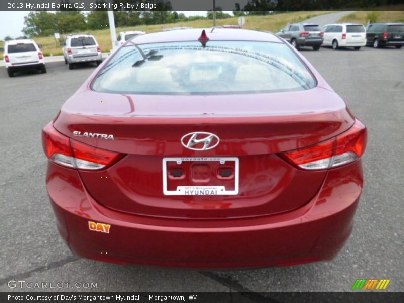 Sparkling Ruby / Beige 2013 Hyundai Elantra GLS
