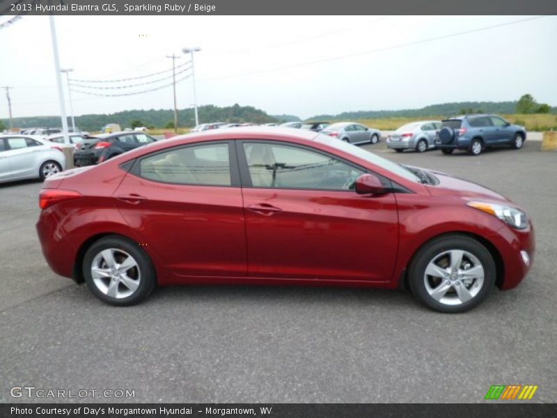 Sparkling Ruby / Beige 2013 Hyundai Elantra GLS