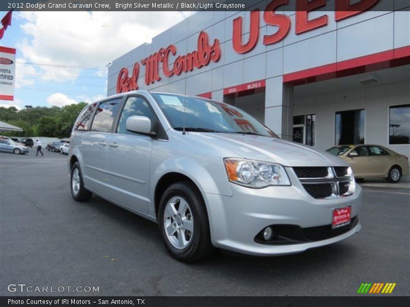 Bright Silver Metallic / Black/Light Graystone 2012 Dodge Grand Caravan Crew