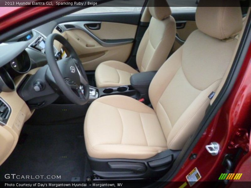 Sparkling Ruby / Beige 2013 Hyundai Elantra GLS