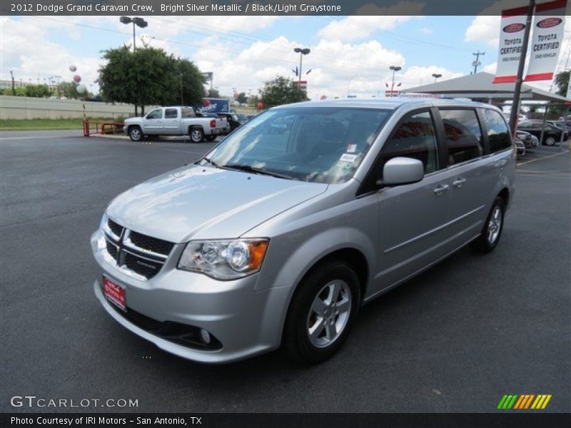 Bright Silver Metallic / Black/Light Graystone 2012 Dodge Grand Caravan Crew