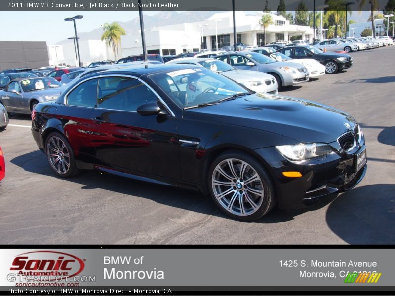 Jet Black / Black Novillo Leather 2011 BMW M3 Convertible