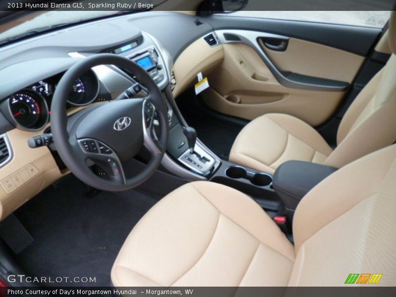 Sparkling Ruby / Beige 2013 Hyundai Elantra GLS