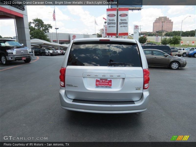 Bright Silver Metallic / Black/Light Graystone 2012 Dodge Grand Caravan Crew