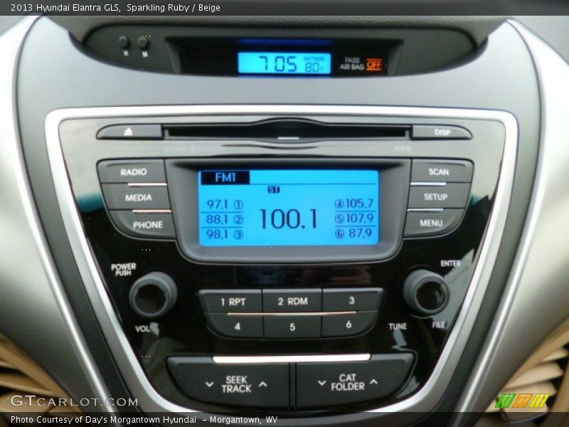 Sparkling Ruby / Beige 2013 Hyundai Elantra GLS