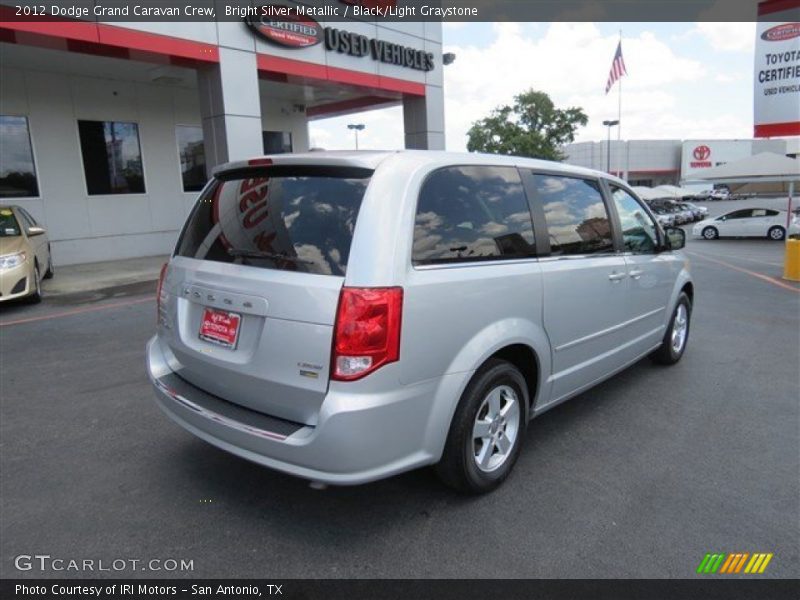 Bright Silver Metallic / Black/Light Graystone 2012 Dodge Grand Caravan Crew