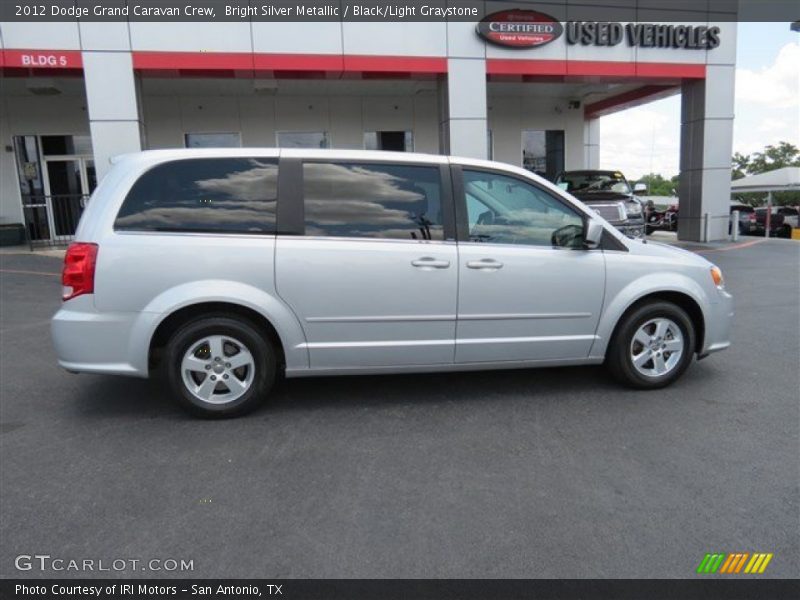 Bright Silver Metallic / Black/Light Graystone 2012 Dodge Grand Caravan Crew