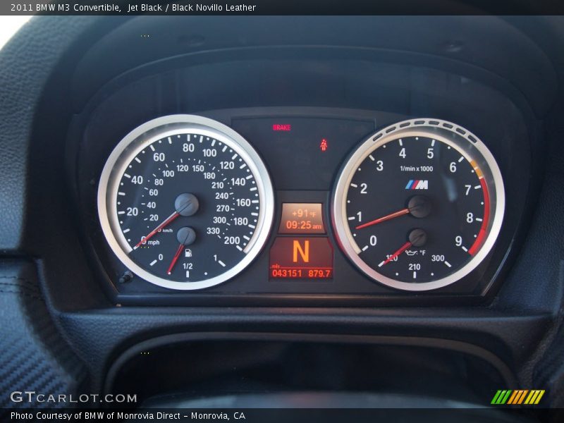Jet Black / Black Novillo Leather 2011 BMW M3 Convertible