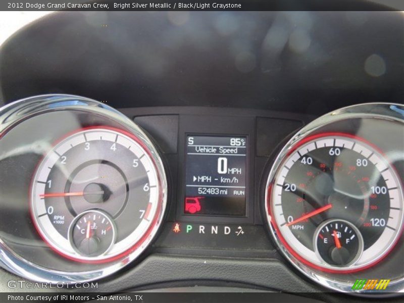 Bright Silver Metallic / Black/Light Graystone 2012 Dodge Grand Caravan Crew