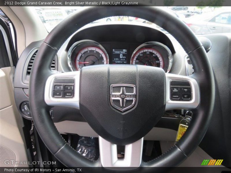Bright Silver Metallic / Black/Light Graystone 2012 Dodge Grand Caravan Crew