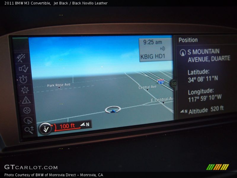 Jet Black / Black Novillo Leather 2011 BMW M3 Convertible