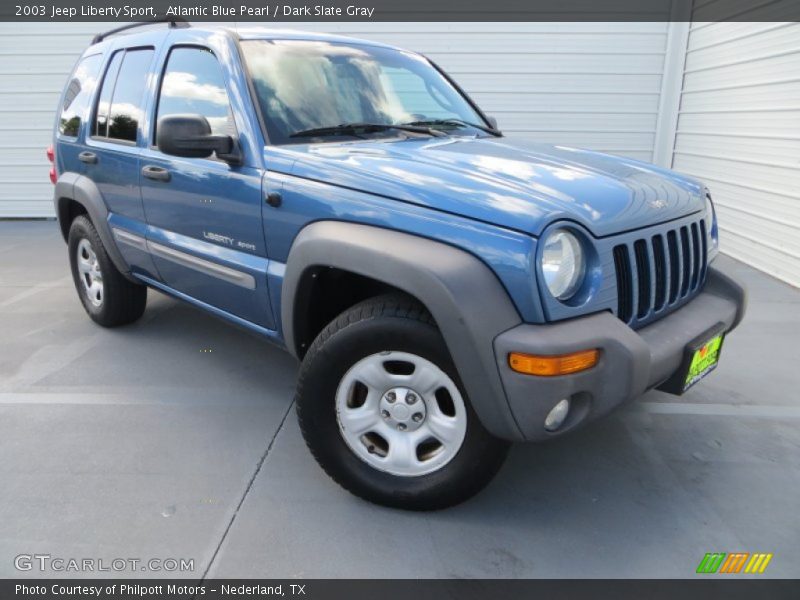 Atlantic Blue Pearl / Dark Slate Gray 2003 Jeep Liberty Sport