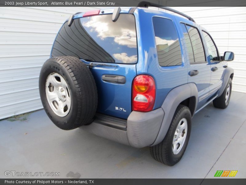 Atlantic Blue Pearl / Dark Slate Gray 2003 Jeep Liberty Sport