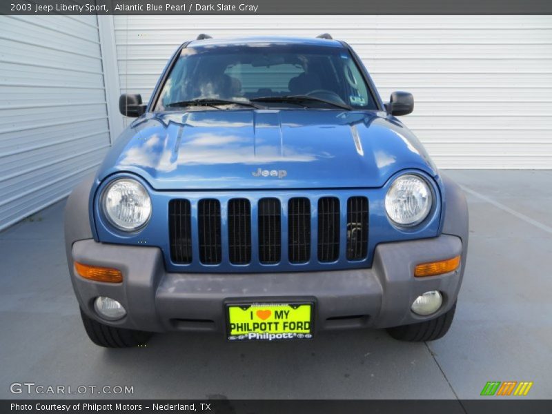 Atlantic Blue Pearl / Dark Slate Gray 2003 Jeep Liberty Sport