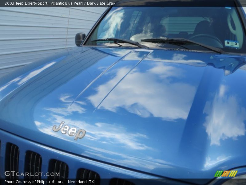 Atlantic Blue Pearl / Dark Slate Gray 2003 Jeep Liberty Sport