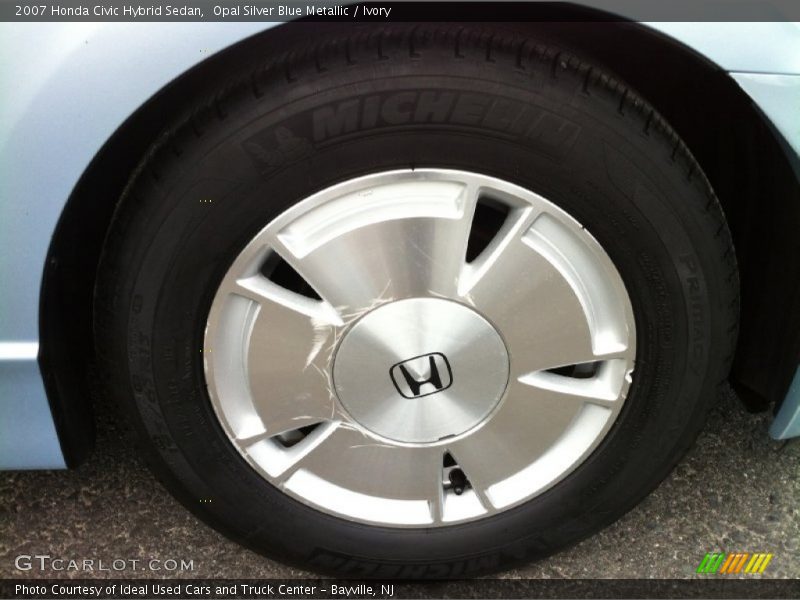 Opal Silver Blue Metallic / Ivory 2007 Honda Civic Hybrid Sedan