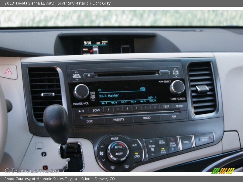 Silver Sky Metallic / Light Gray 2013 Toyota Sienna LE AWD